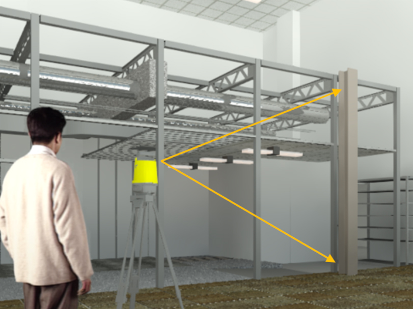 Accuracy check for column erection