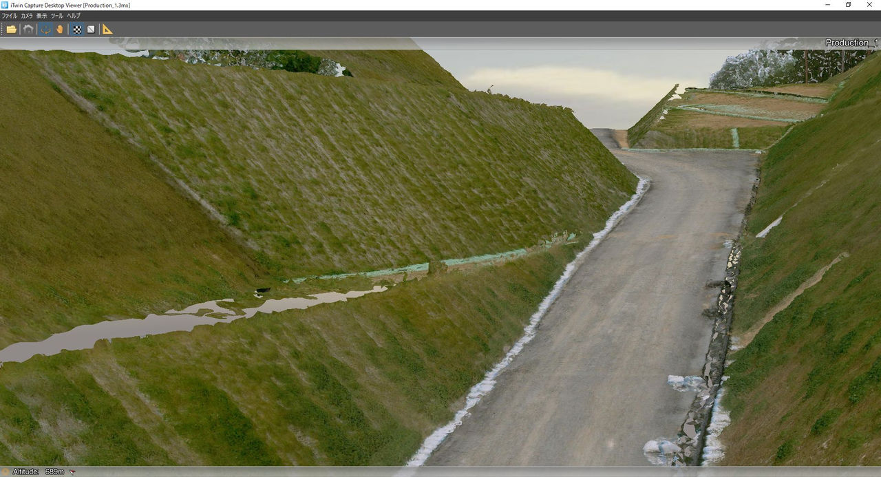 MMS計測データから生成した道路現況の3Dリアリティモデル