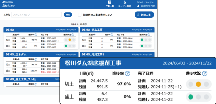 複数現場を一括管理
